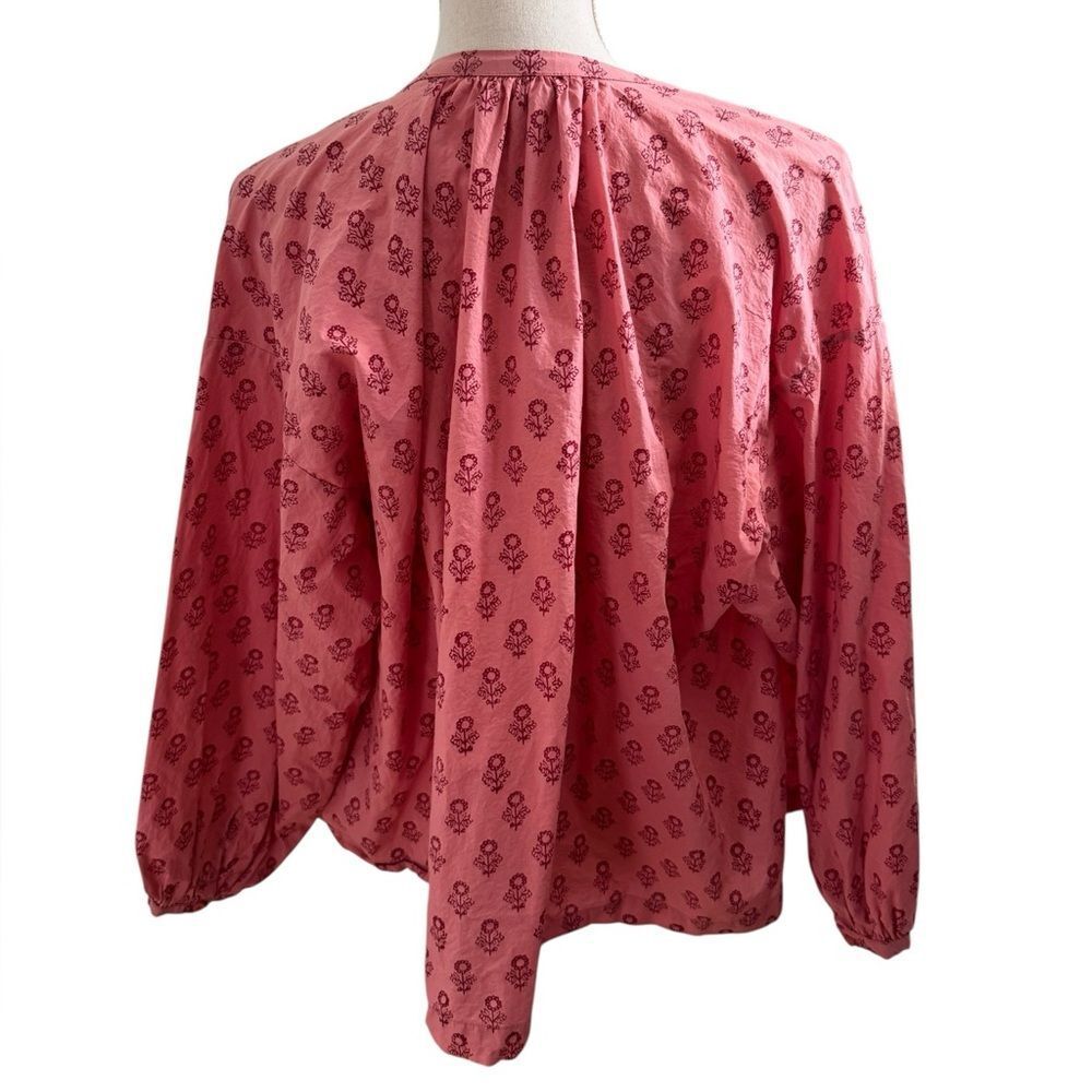 Doen Women's Jane Pink Sunflower Button Down Blouse XS - Picture 3 of 5